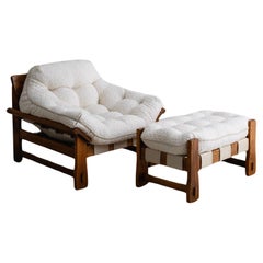'Ojai' Oak Lounge Chair and Ottoman by Lawson-Fenning