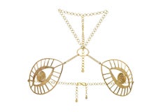 Arnés «Ojos» en bronce chapado en oro de 22k de SOPHIE SIMONE DESIGNS