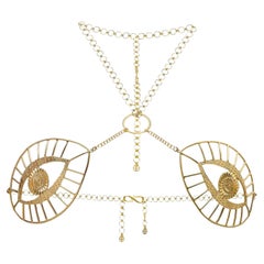 Arnés «Ojos» en bronce chapado en oro de 22k de SOPHIE SIMONE DESIGNS