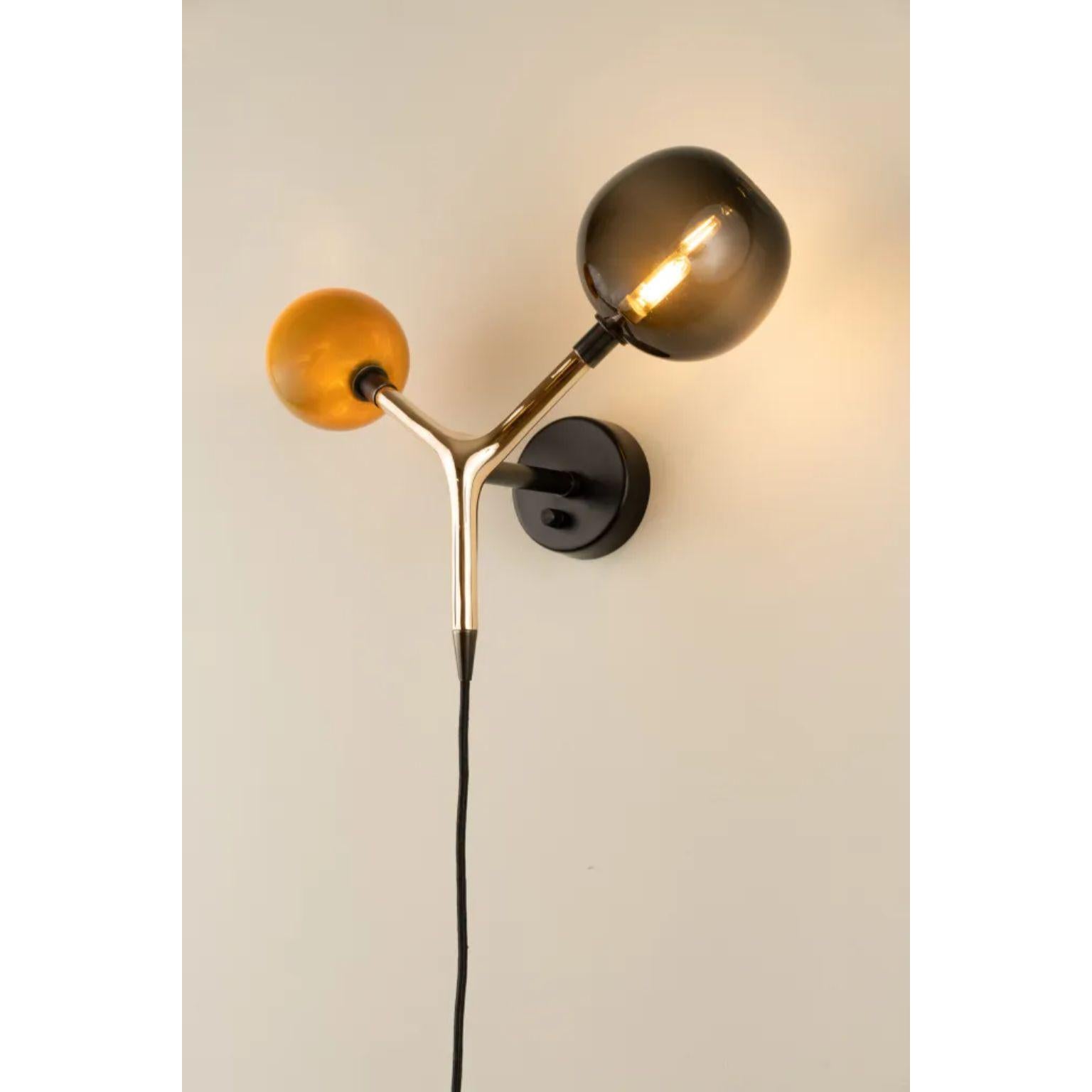 Post-Modern Ojos Olive and Smoke Sconce by Isabel Moncada For Sale
