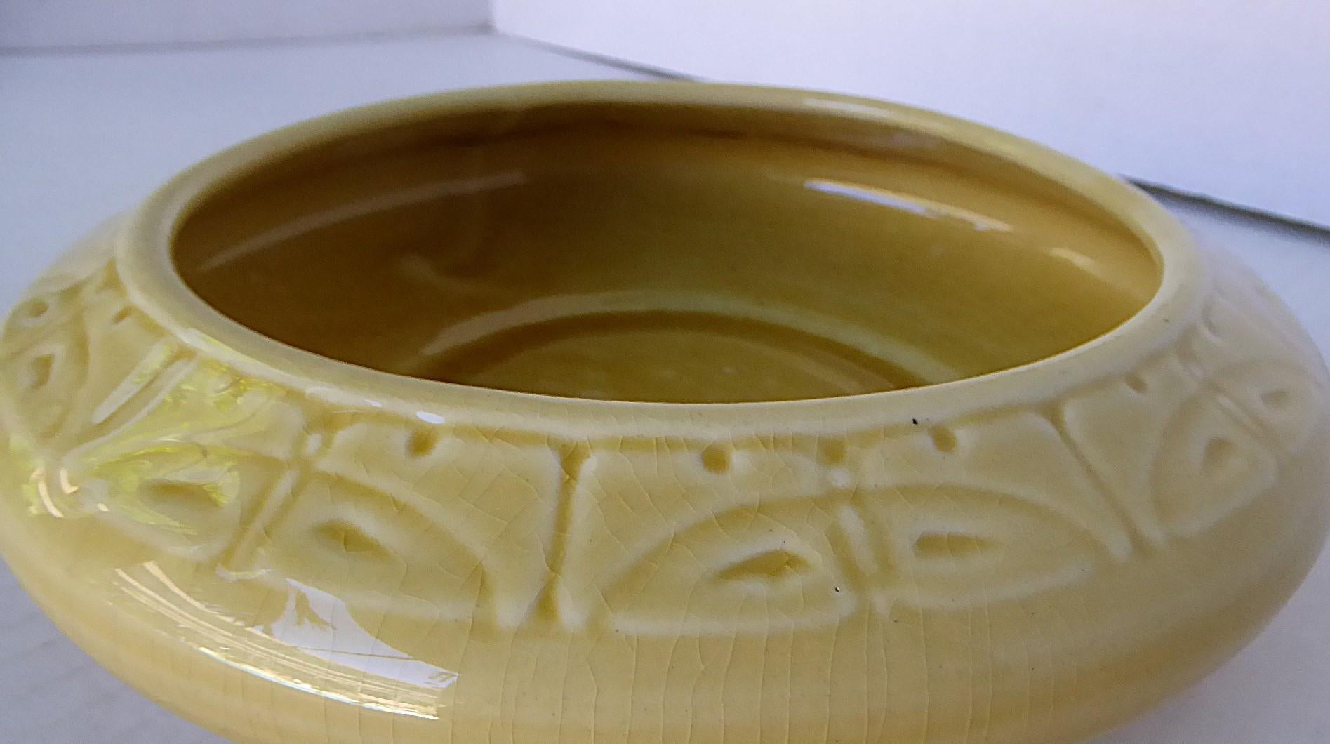 Américain Art Deco Red Wing Art Pottery Ceramic Bowl / CachePot Model #176 circa 1930 en vente