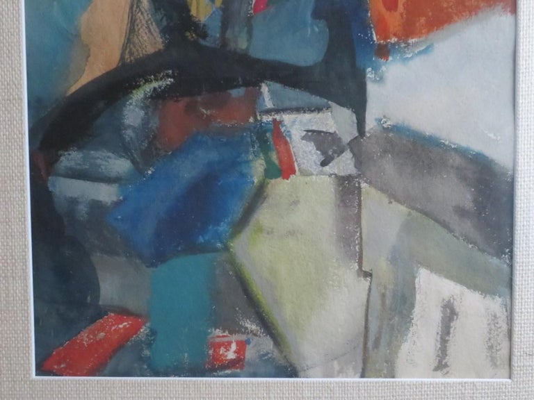  Modern Abstract Painting by Unknown New York Artist 1950s In Good Condition For Sale In Miami, FL