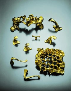 Polished Solid Brass Calvet Door Handle by Antoni Gaudi