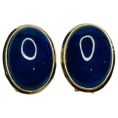 Okada 14K Yellow Gold Natural Lapis Earrings