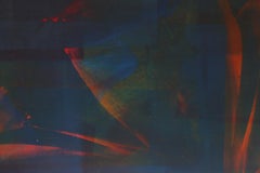 Abstract Composition II, Abstract Expressionist Screenprint Monoprint by Okaga