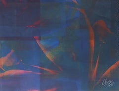 Composition abstraite II, sérigraphie expressionniste abstraite Monoimpression de Okaga