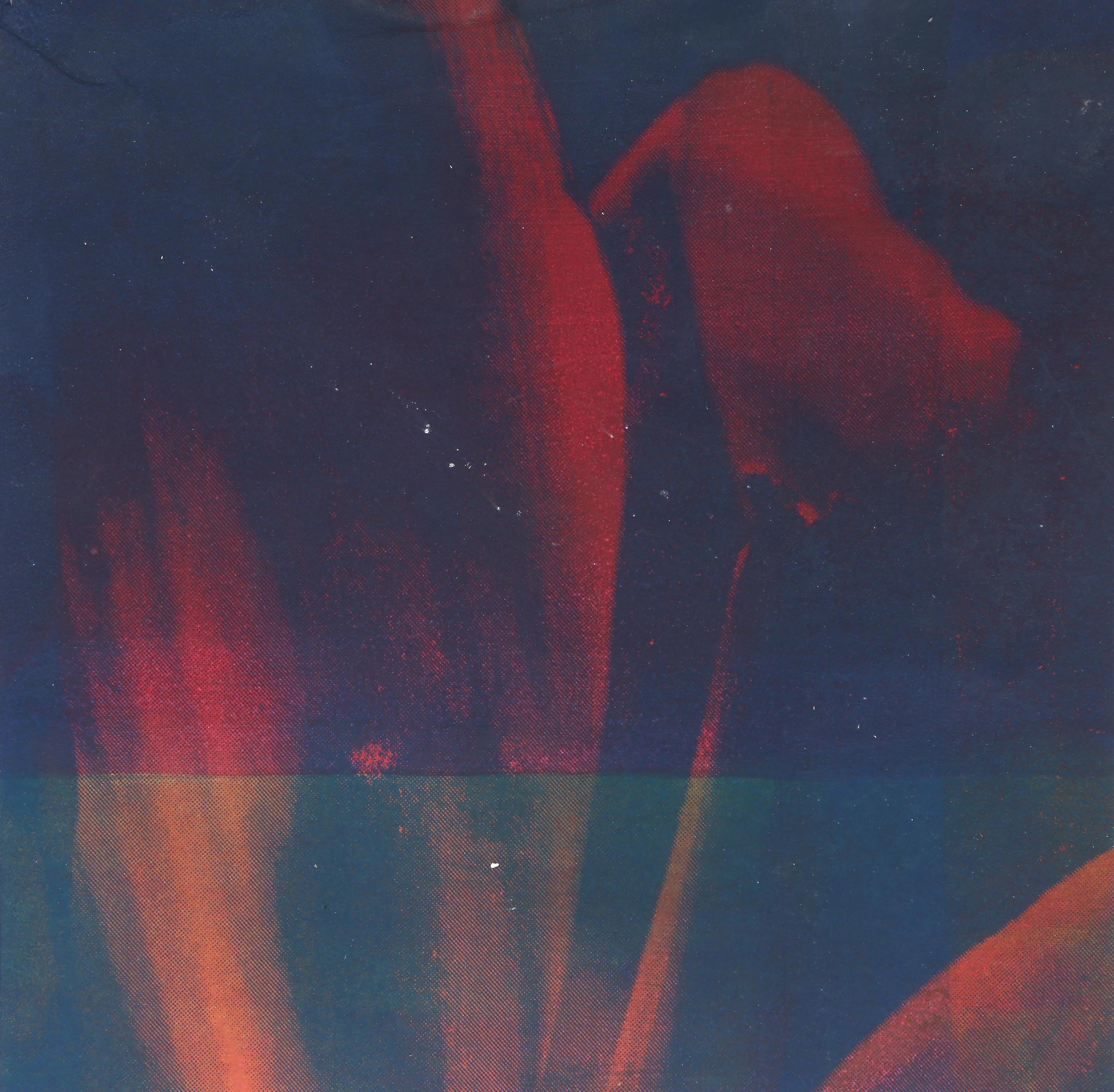 Abstrakte Komposition III, Abstrakter expressionistischer Siebdruck Monodruck von Okaga im Angebot 3