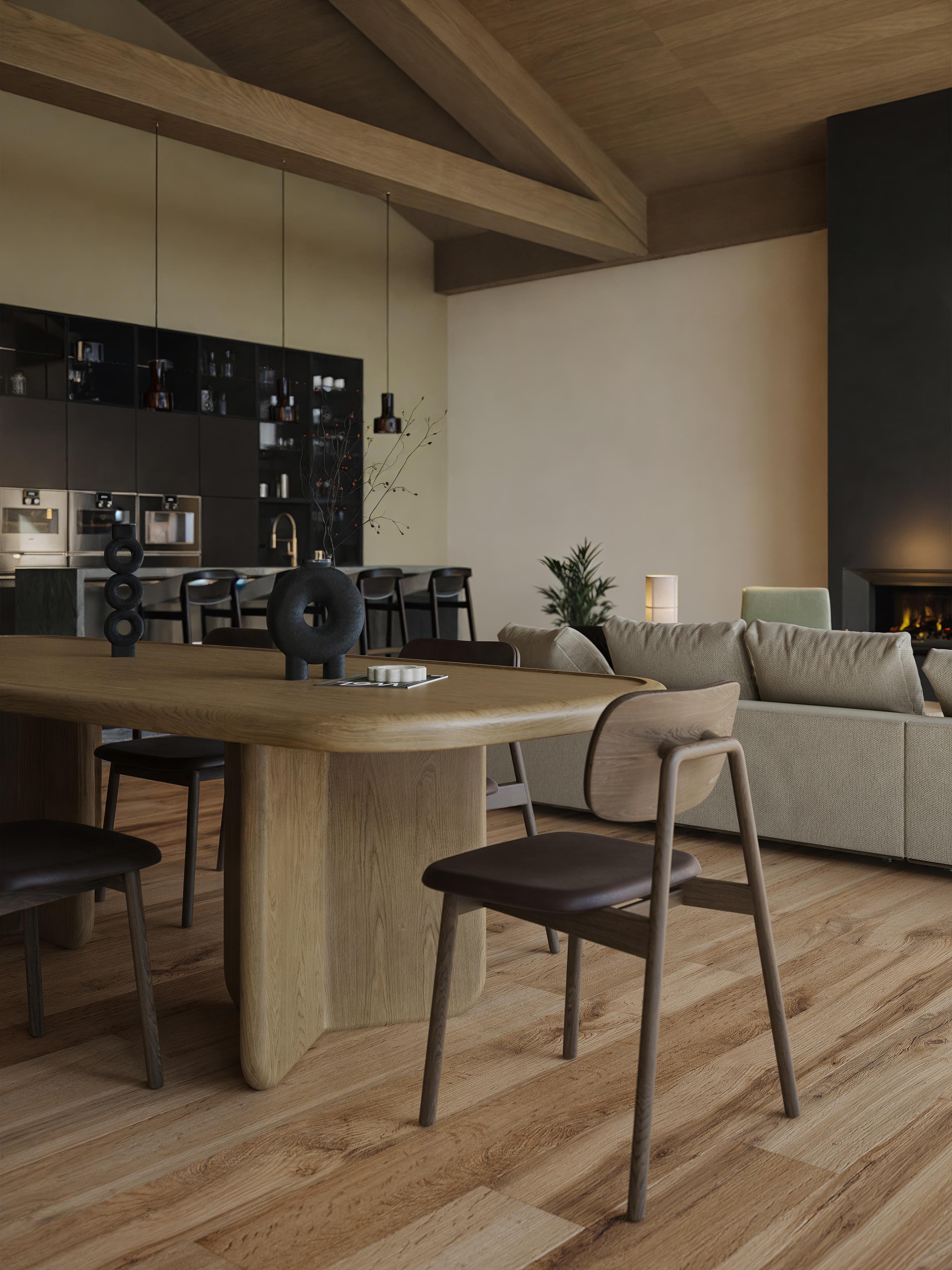 Mesa de comedor extensible contemporánea en roble, arce o nogal, inspirada en la arquitectura modernista de los años 30.

La mesa Okal es una pieza de comedor escultural y versátil que combina la inspiración clásica con la artesanía moderna.