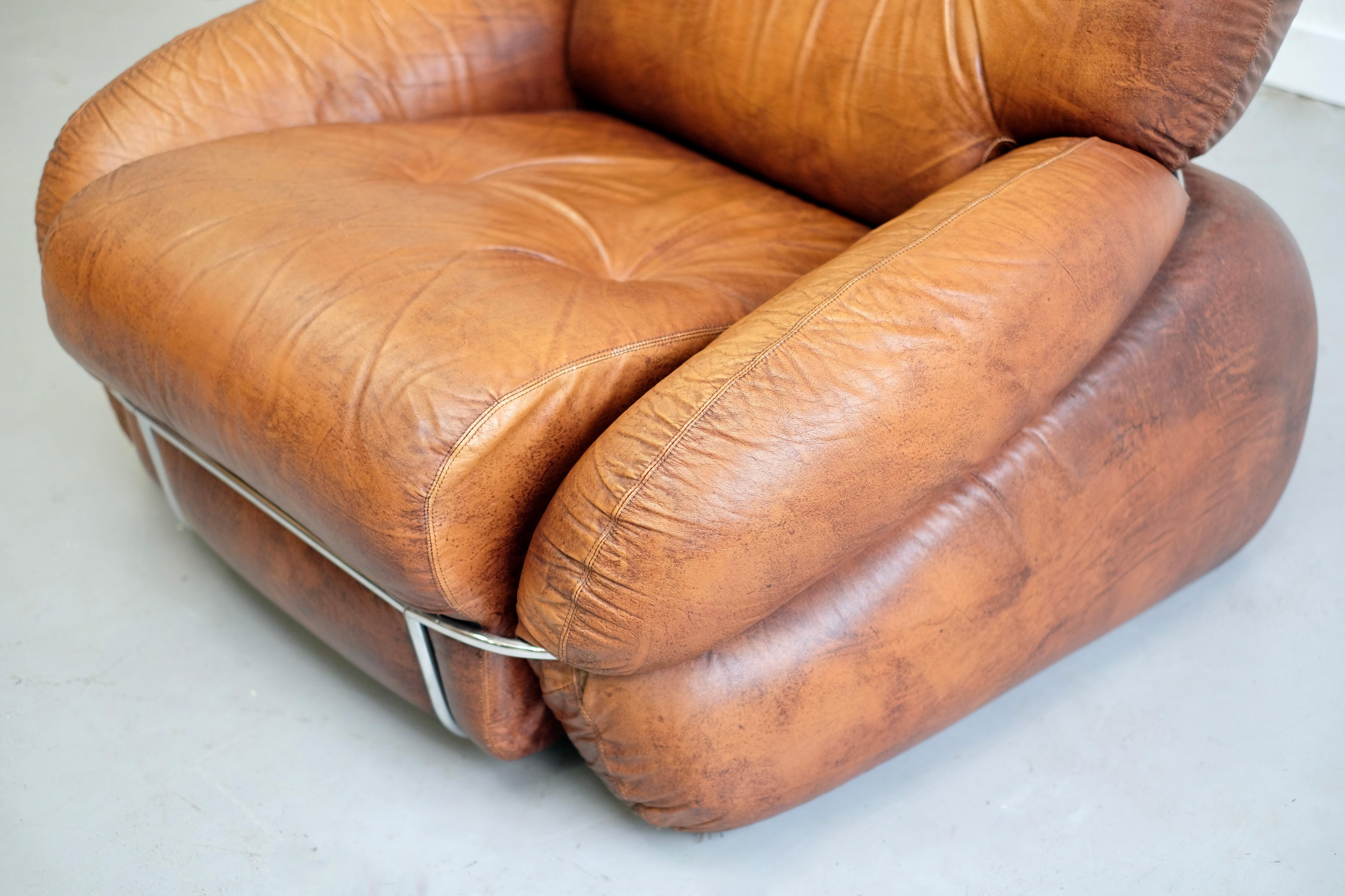 Italian Okay armchair by Adriano Piazzesi - 1970s