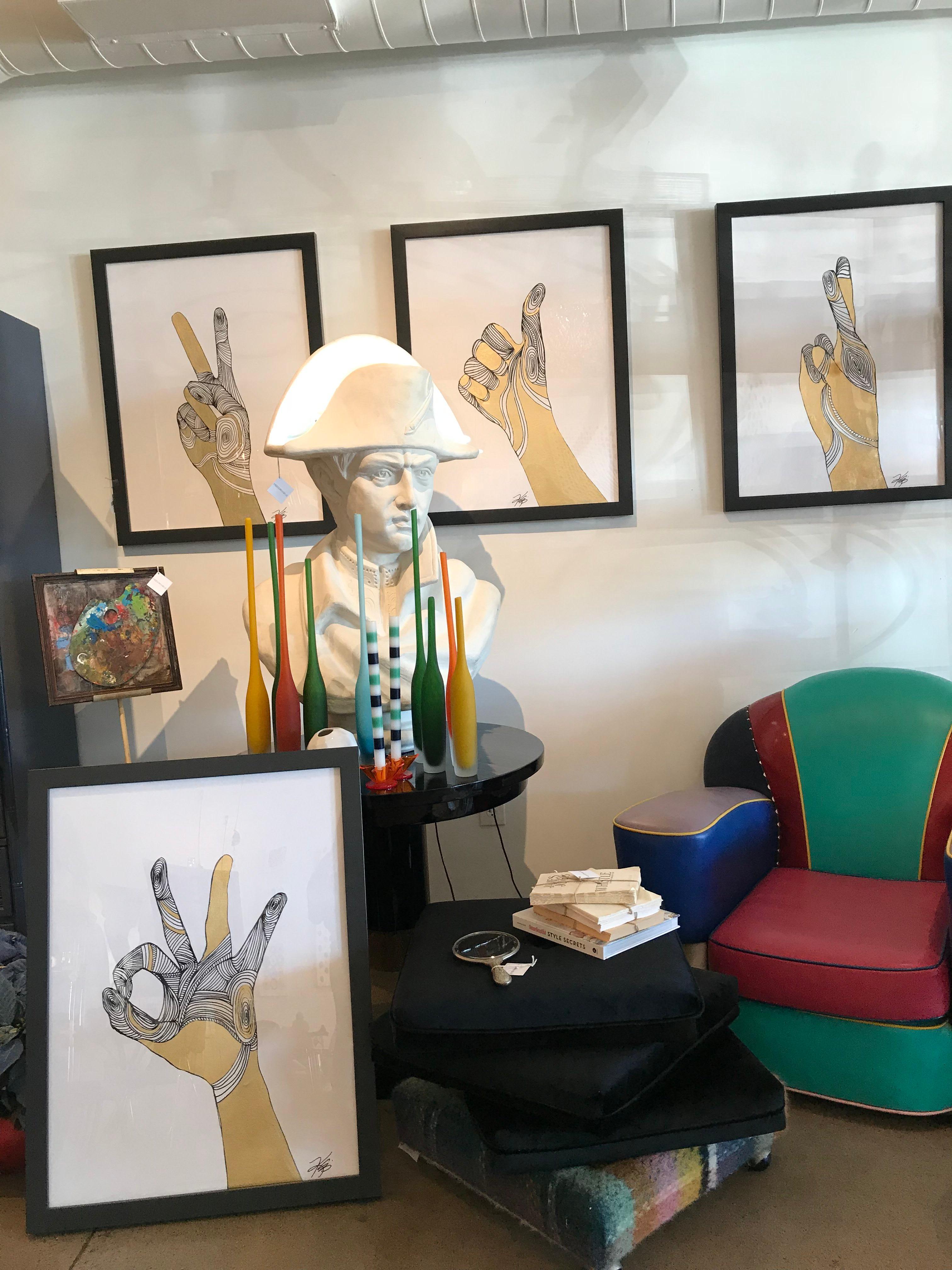 Modern Okay, Kelli Ellis Sign Language Collection For Sale