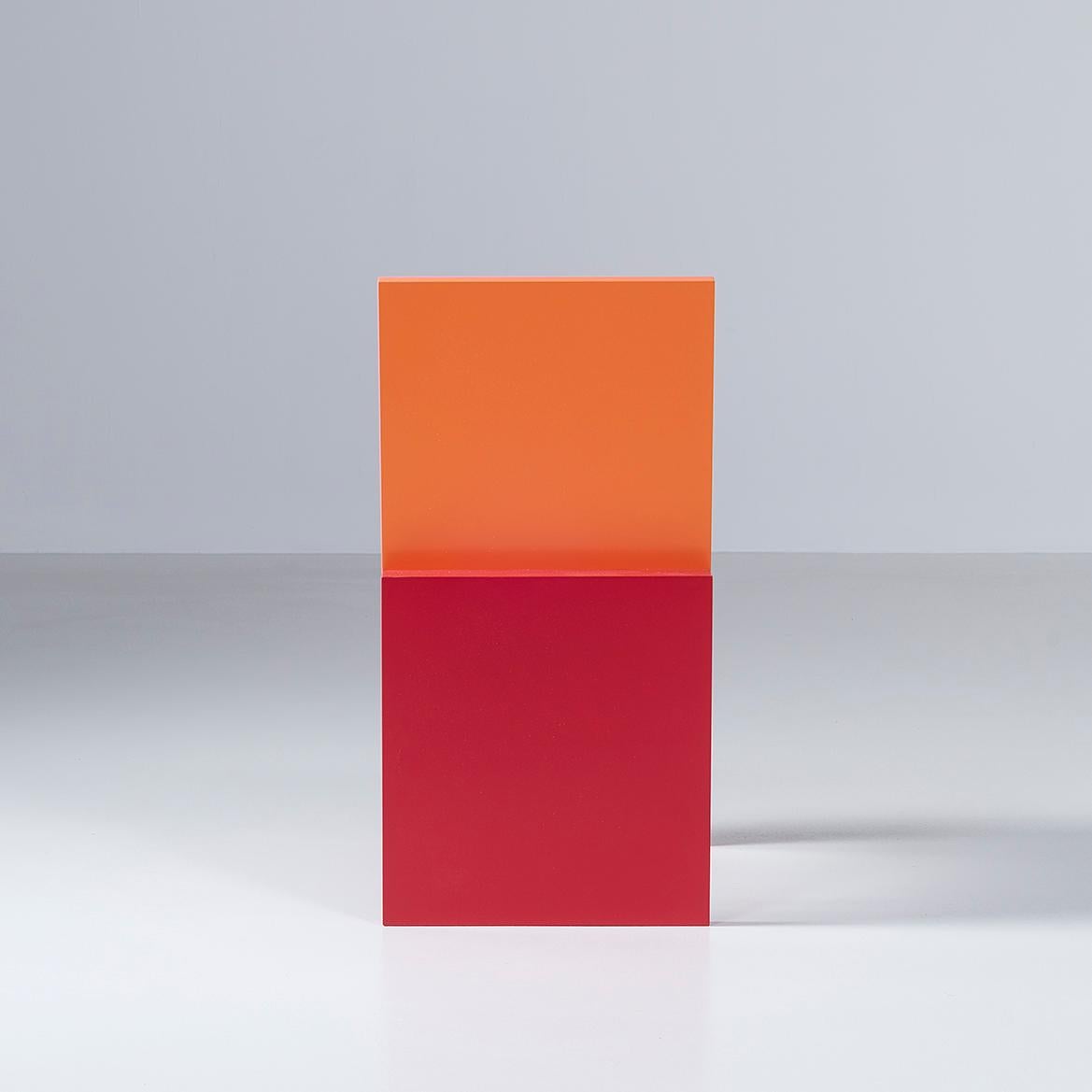 Post-Modern OKAZAKI CHAIR red & orange by Shigeru UCHIDA For Sale