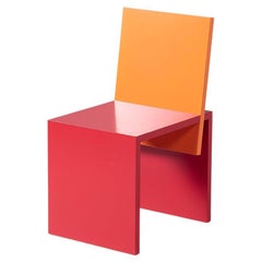 OKAZAKI CHAIR rot & orange von Shigeru UCHIDA