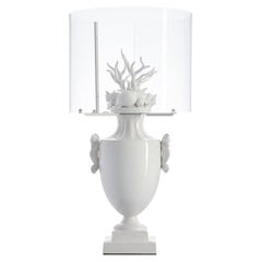 Okeanos Touch Lamp, Glossy White