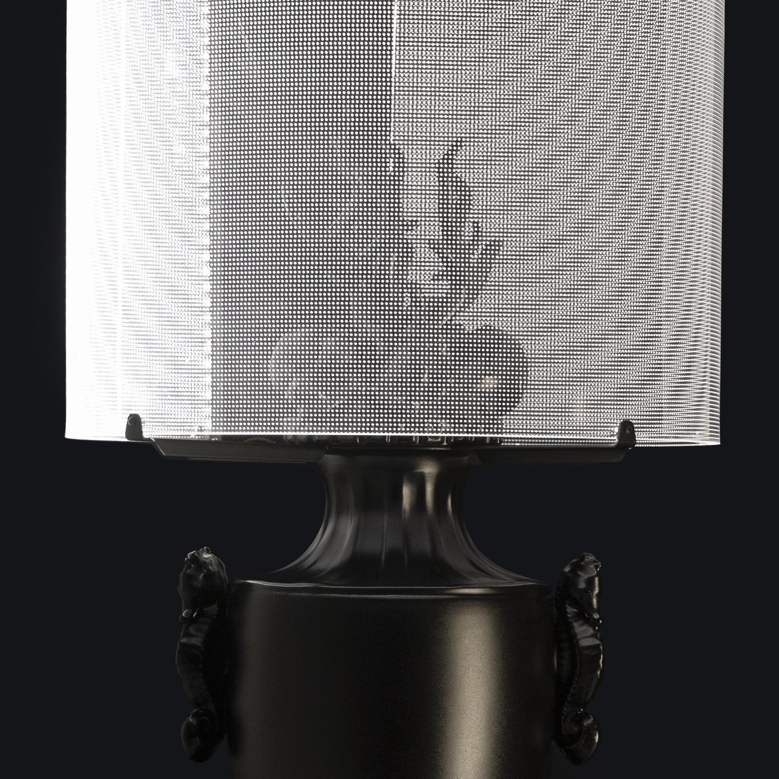 Hand-Crafted Okeanos Touch Lamp, Matt Black For Sale