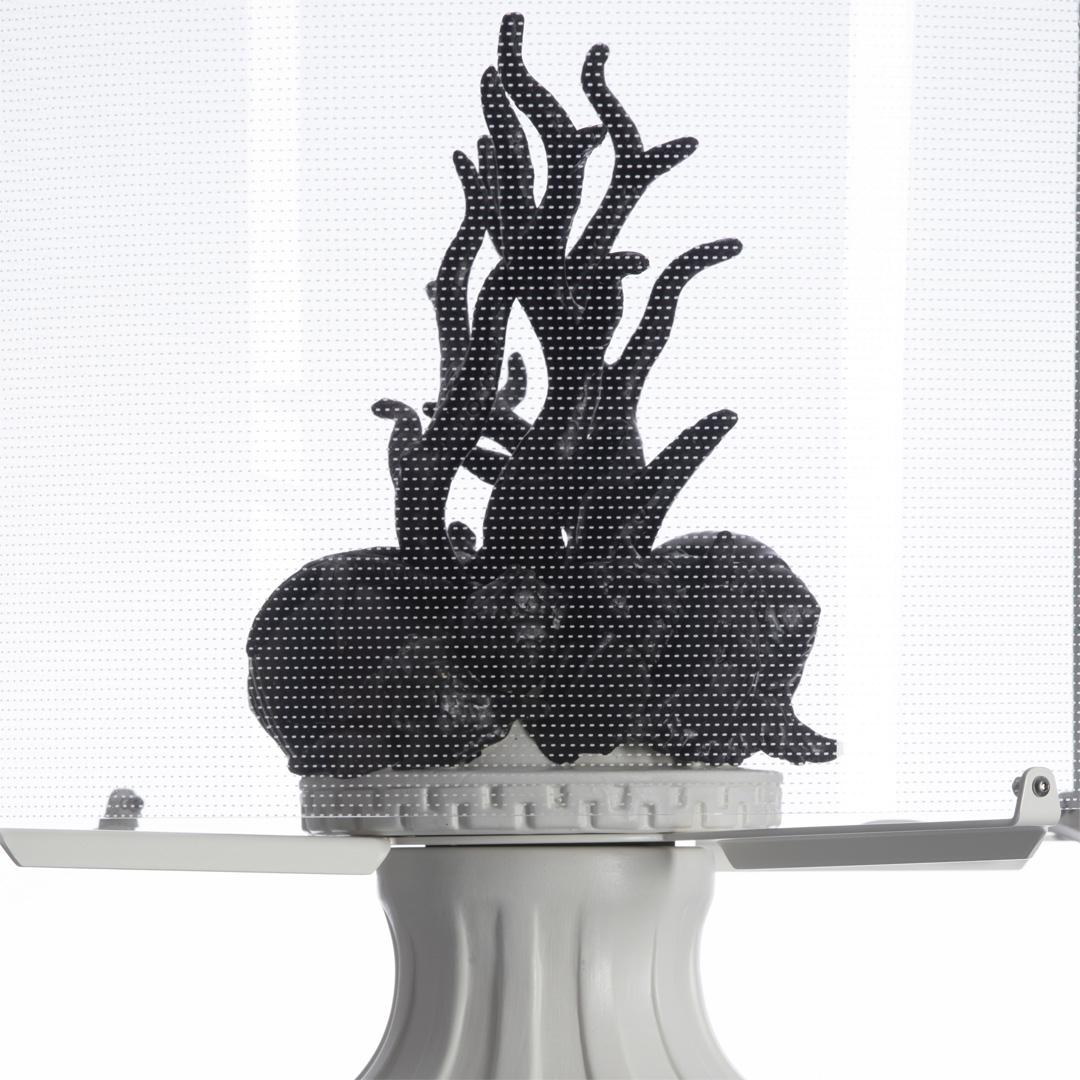Hand-Crafted Okeanos Touch Lamp - Matt White & Black For Sale