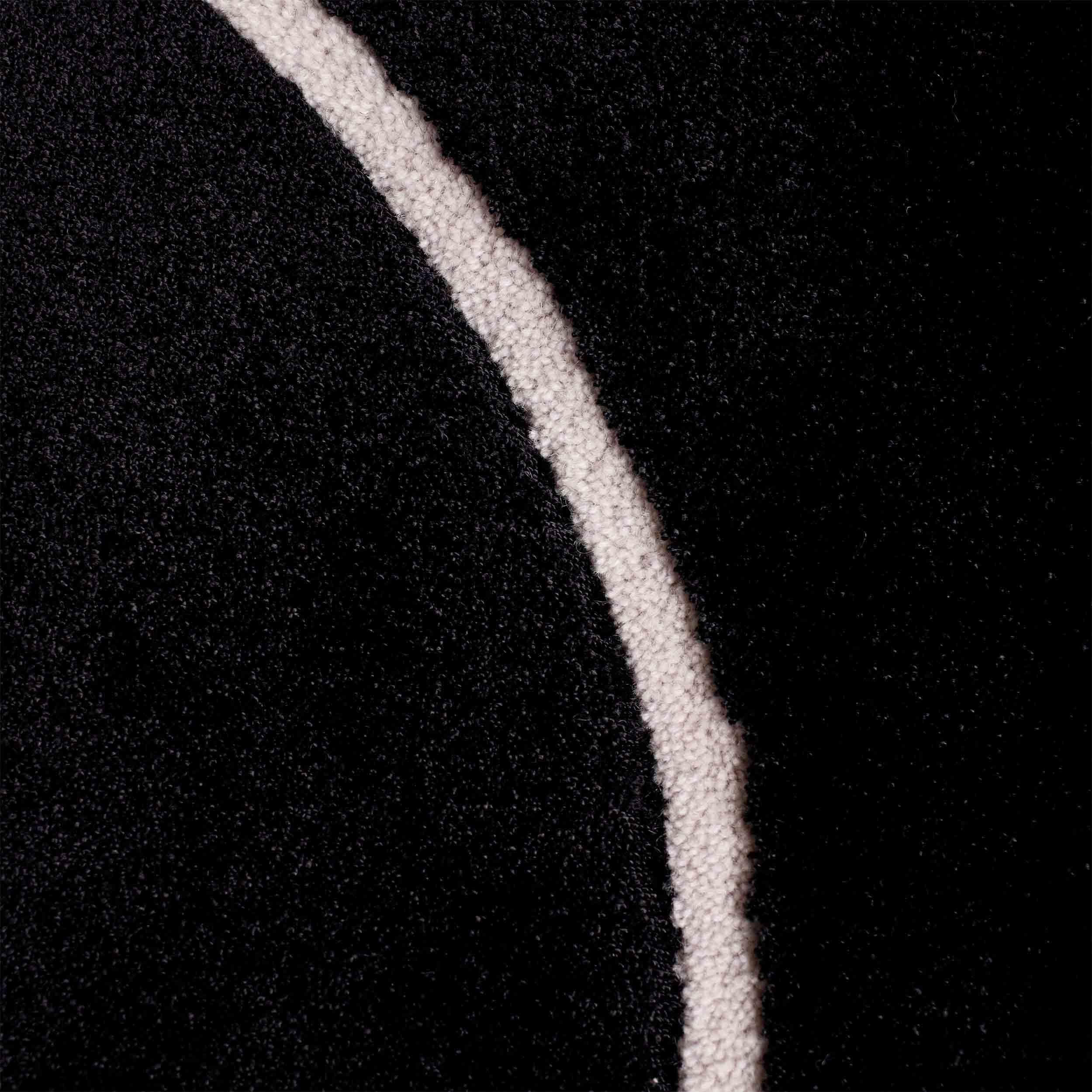 Midnight Black Squiggle features a soft and shiny viscose surface.

Size: 4 x 5.5 ft 
Material: Viscose + Wool
Color: Black + White*
Made in Sweden

*Colors may vary due to lighting and photography
