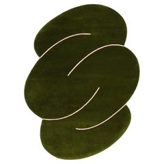 Okej - Moss Green Squiggle Rug 6 x 8 FT