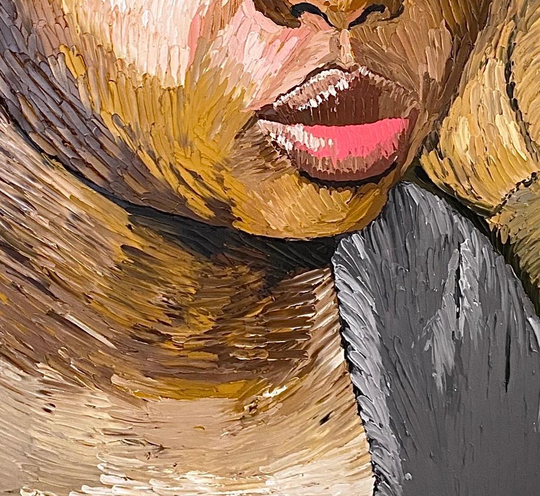 Auf dem Zaun – Painting von Okeowo Oluwaferanmi