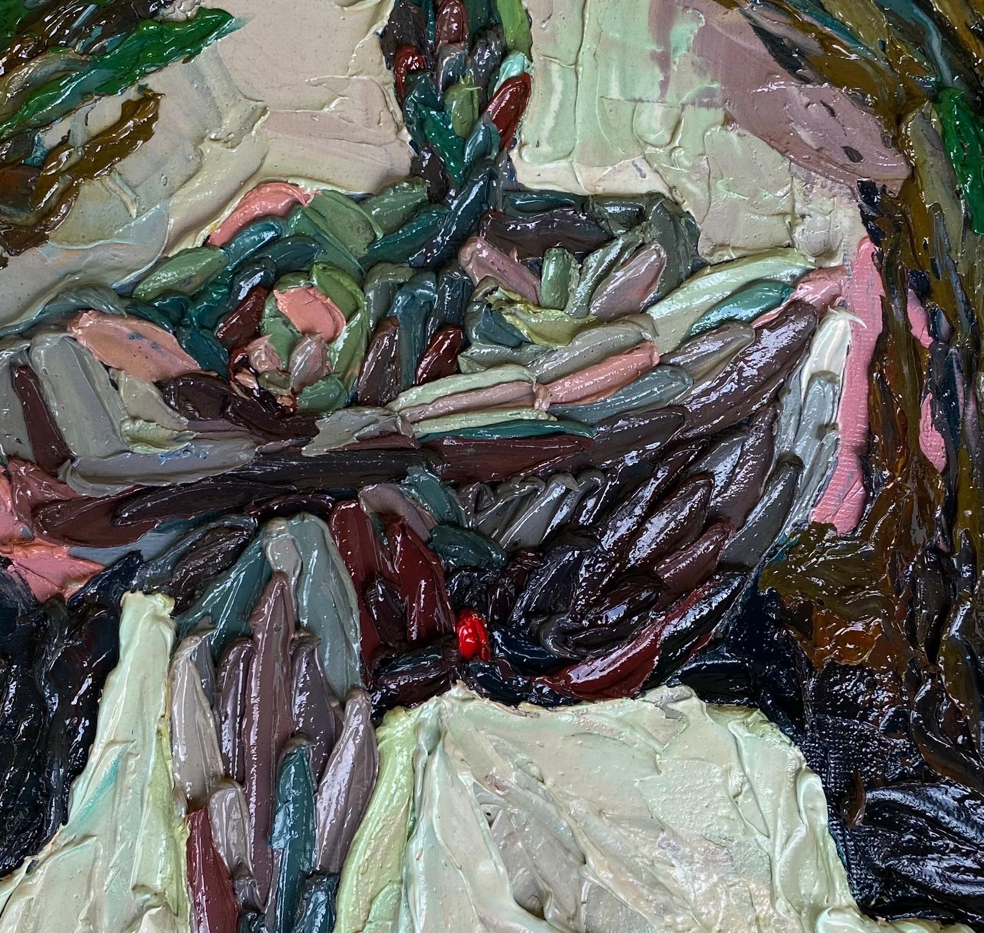 Asiko - 21st Century, Contemporary, Figurative, Impasto, Minimalist Abstract For Sale 2