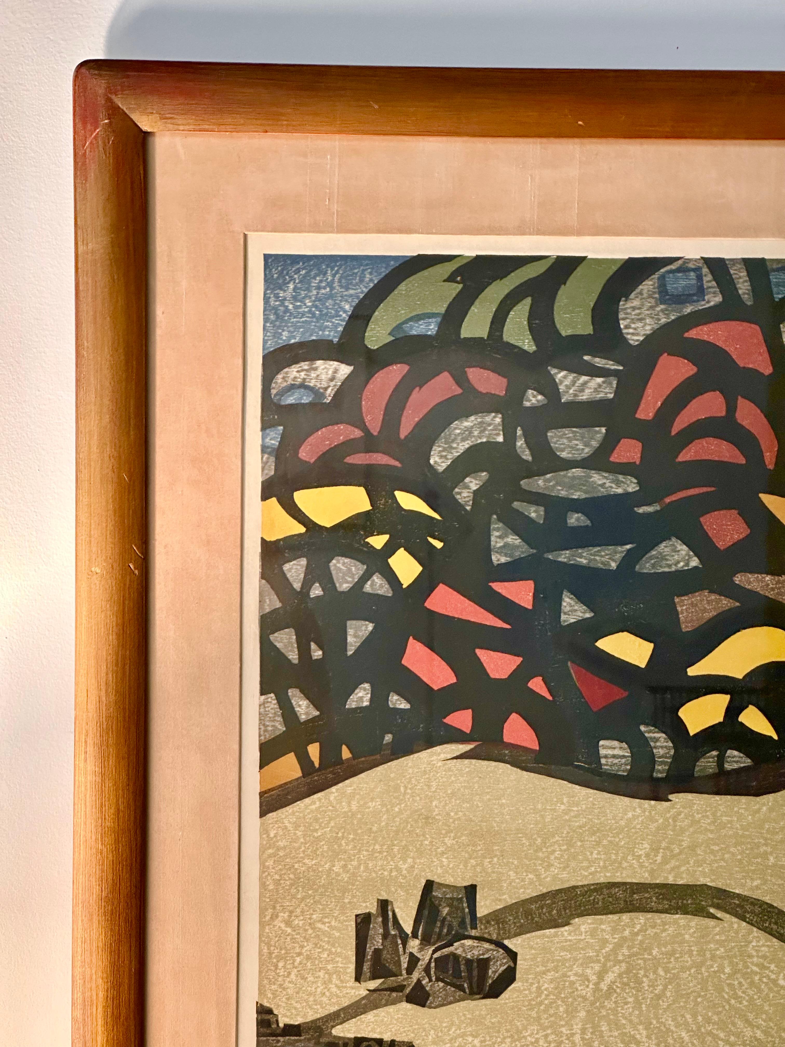 Tableau abstrait Garden, Ginkakuji d'Okiie Hashimoto en vente 5