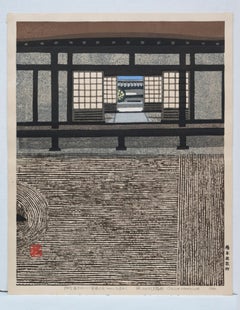 Okiie Hashimoto Japanese Garden Block Print