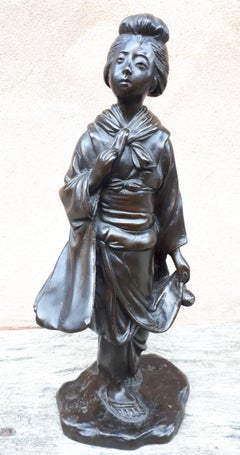 Okimono - Bronze Sculpture by Genryusai Seiya, Japan Meiji Era