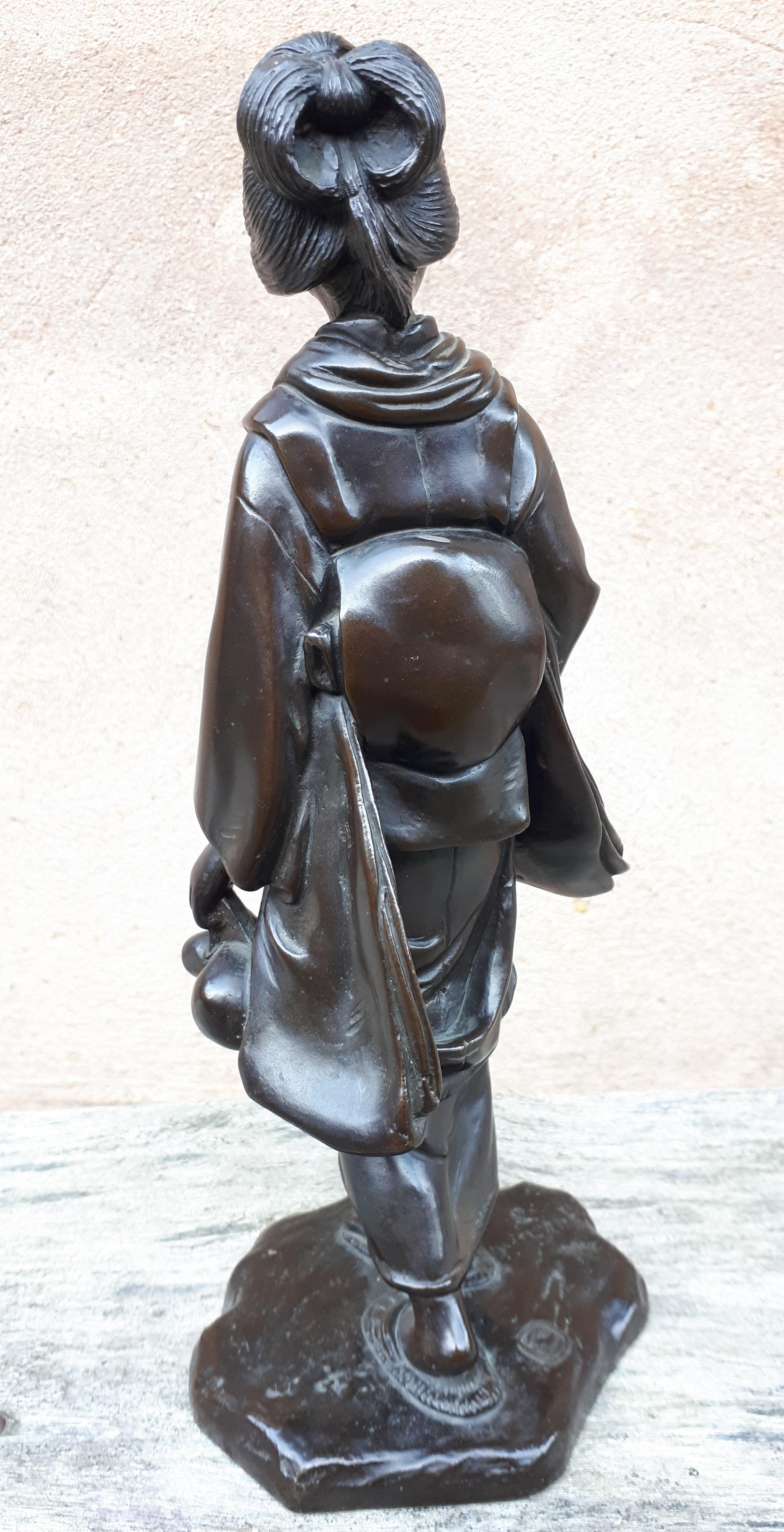 Okimono – Bronzeskulptur von Genryusai Seiya, Japan, Meiji-Ära (19. Jahrhundert) im Angebot
