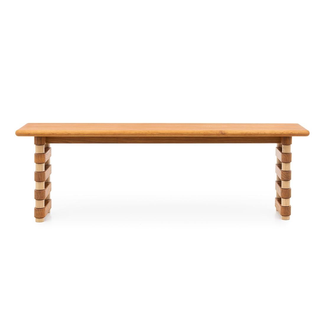 Console with contrasting solid woods and matte finishing. Original design by Ding Dong.

The Okinawa console is an extremely elegant piece, with considerable dimensions, which makes it perfect for a large entryway, whether for a residential or
