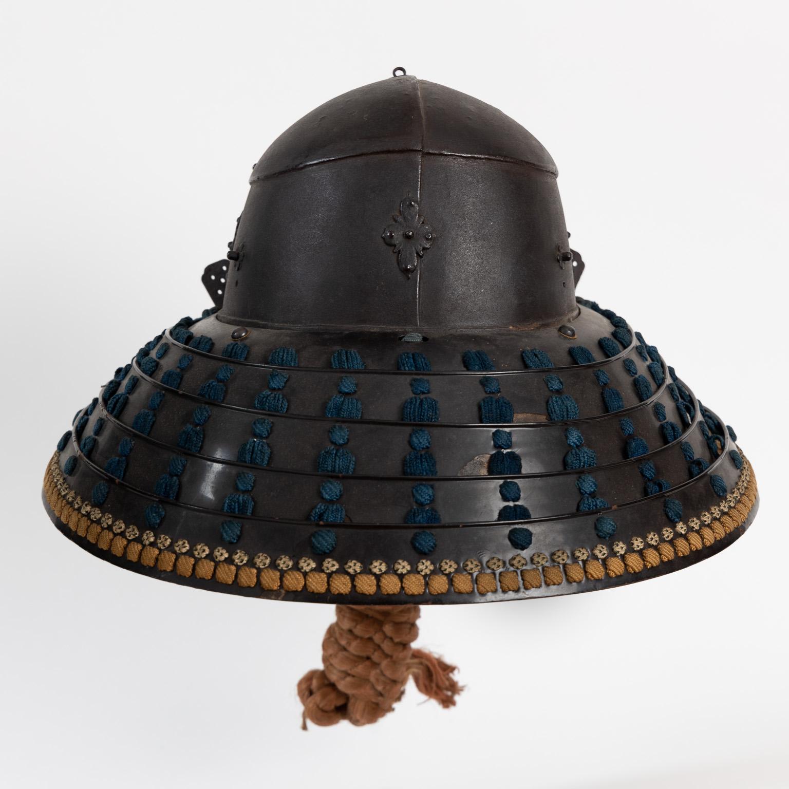 18th Century and Earlier Okitenugui Kabuto Samurai Helmet Shaped as a Head Towel Saika, Early Edo Period For Sale