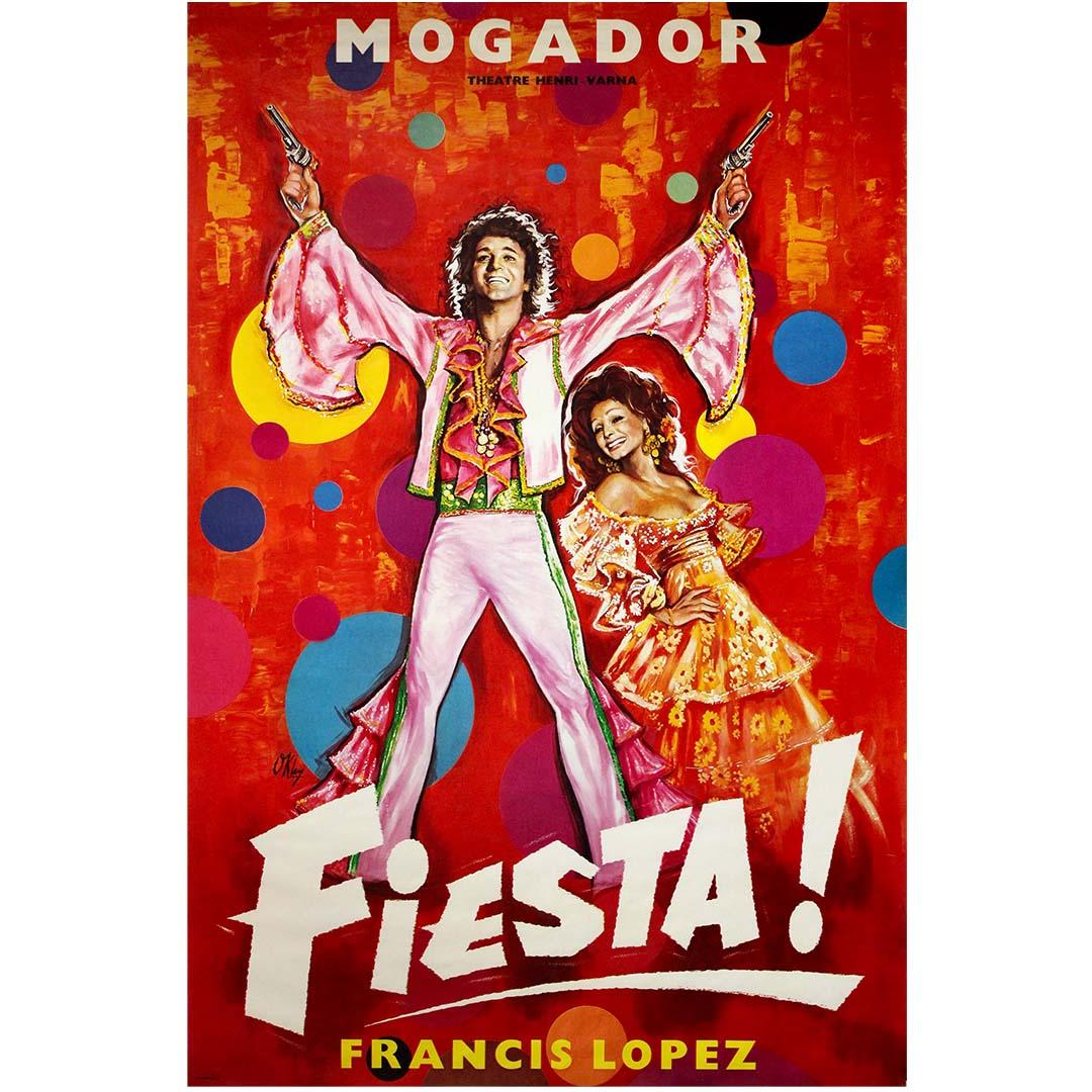 1975 original poster by Okley - Mogador Théâtre Henri Varna - Fiesta