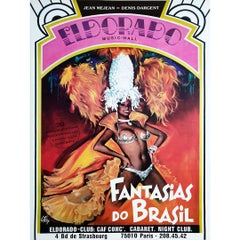 Vintage Original poster for "Fantasias do Brasil" at the Eldorado Music Hall by Okley 