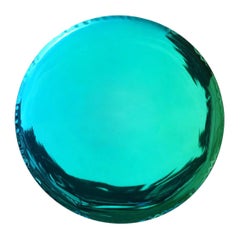 Oko 150 Emerald and Sapphire Gradient Color Stainless Steel Wall Mirror by Zieta