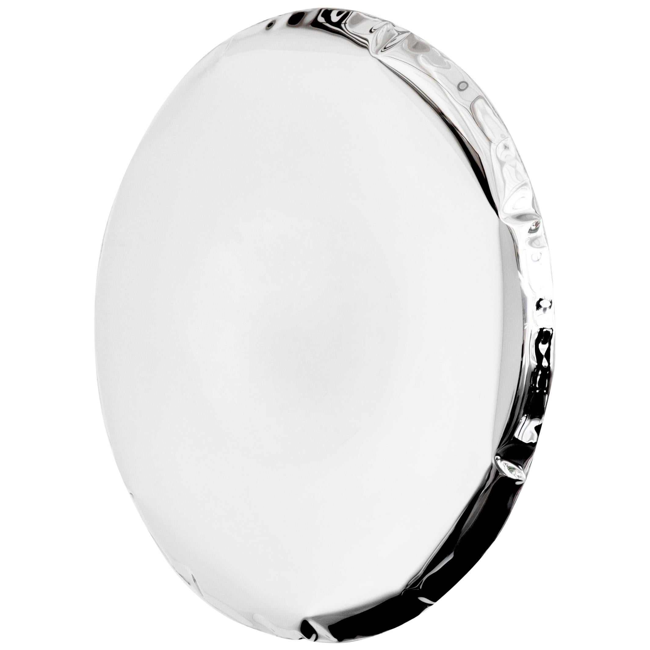 Oko 120 Polished Stainless Steel Wall Mirror by Zieta For Sale at 1stDibs