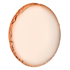 Oko 150 Polished Stainless Steel Rose Gold Color Wall Mirror by Zieta