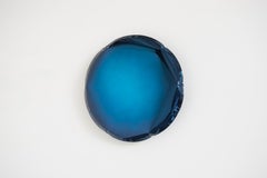Oko 36 Deep Space Blue Color Stainless Steel Wall Mirror by Zieta