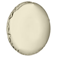 Oko 36 Polished Stainless Steel Light Gold Color Wall Mirror by Zieta