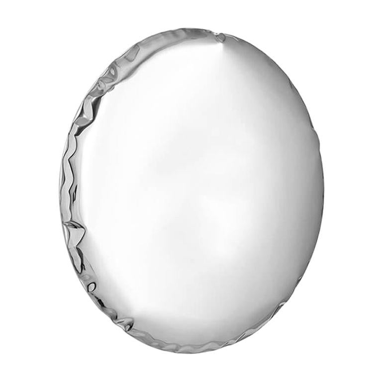 Oko 75 Polished Stainless Steel Wall Mirror by Zieta