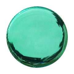 Oko 95 Polished Emerald Color Stainless Steel Wall Mirror by Zieta