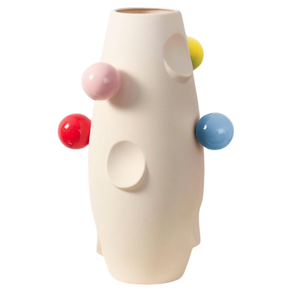 OKO / BIG / Circus / Nude Glazed inside Vase by Malwina Konopacka For Sale