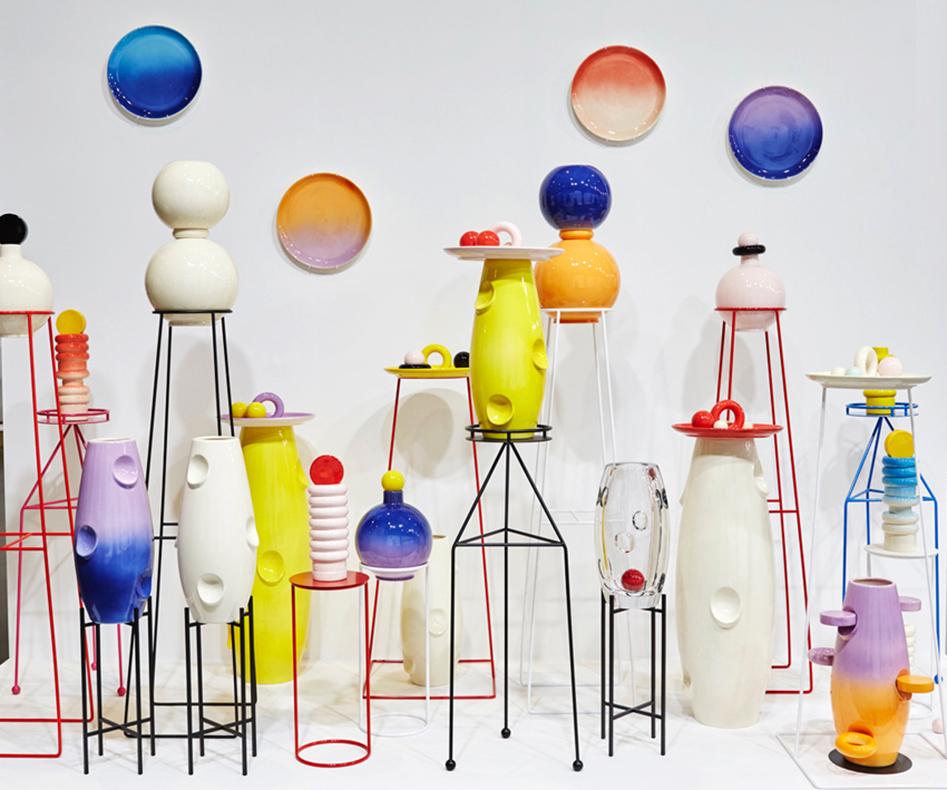 Modern OKO / Circus / Denim Vase by Malwina Konopacka For Sale