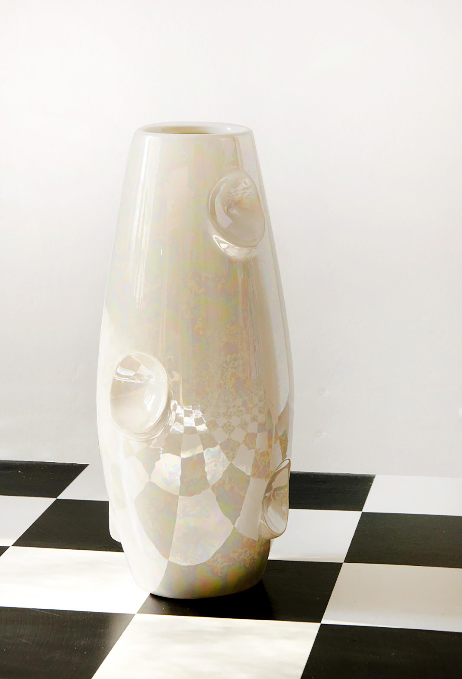 Moderne Vase émaillé OKO / Holo de Malwina Konopacka en vente