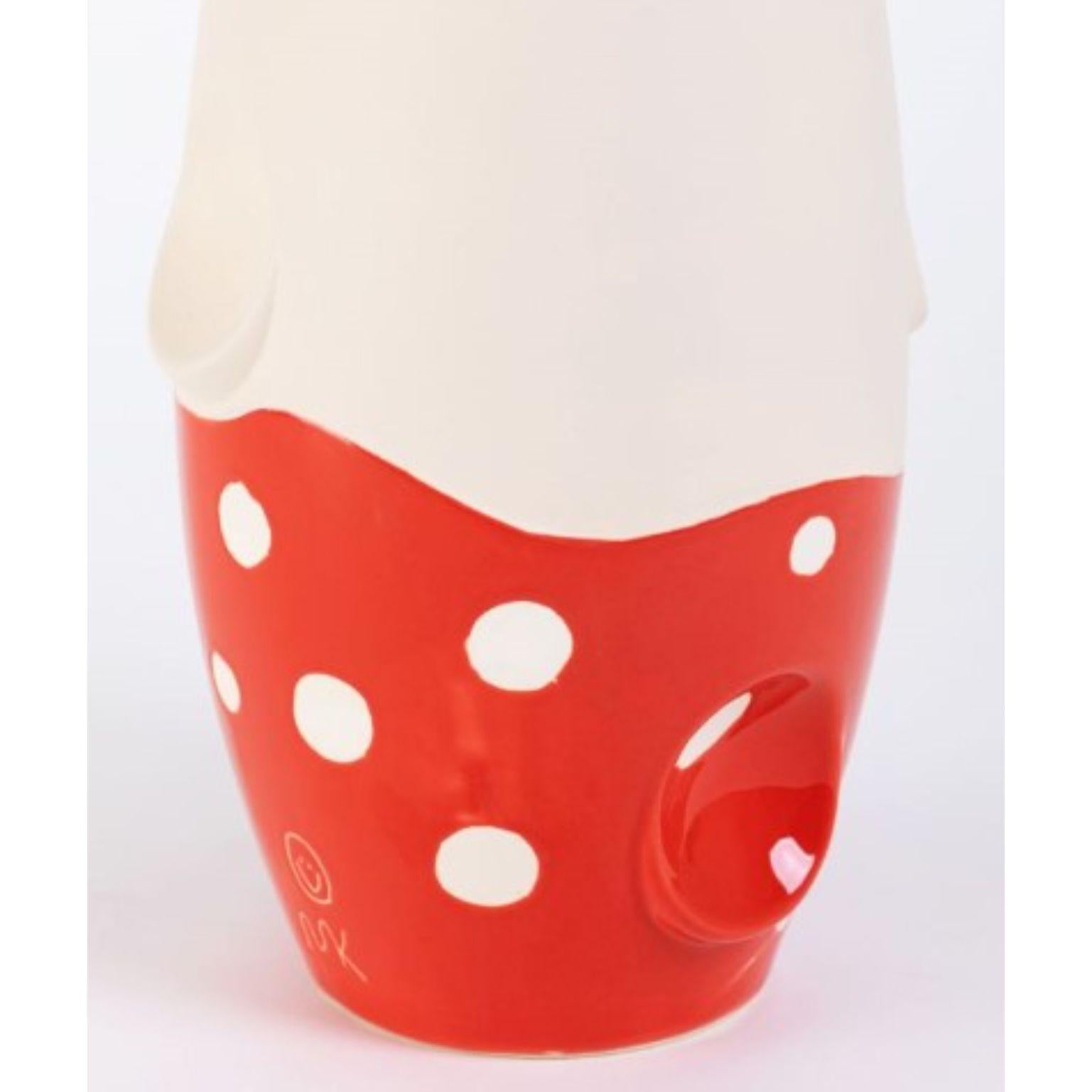 Polish Oko Pop Ceramic Vase, Mushroom by Malwina Konopacka