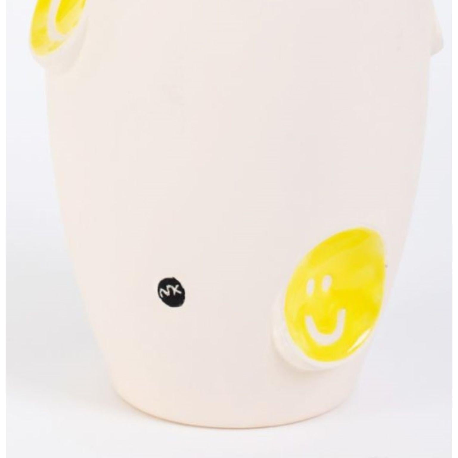 Polish Oko Pop Ceramic Vase, Smiley by Malwina Konopacka For Sale