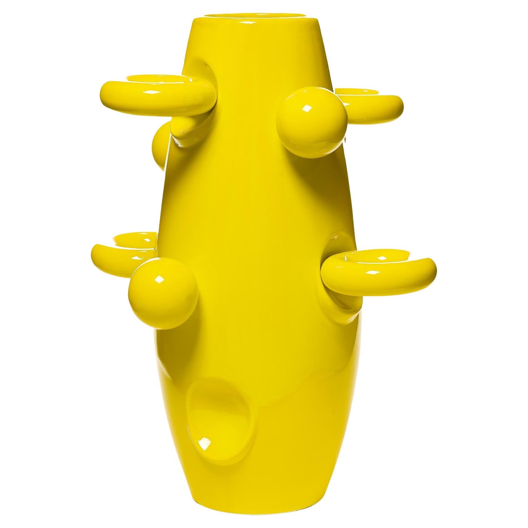OKO / Yellow / Rocket Vase by Malwina Konopacka