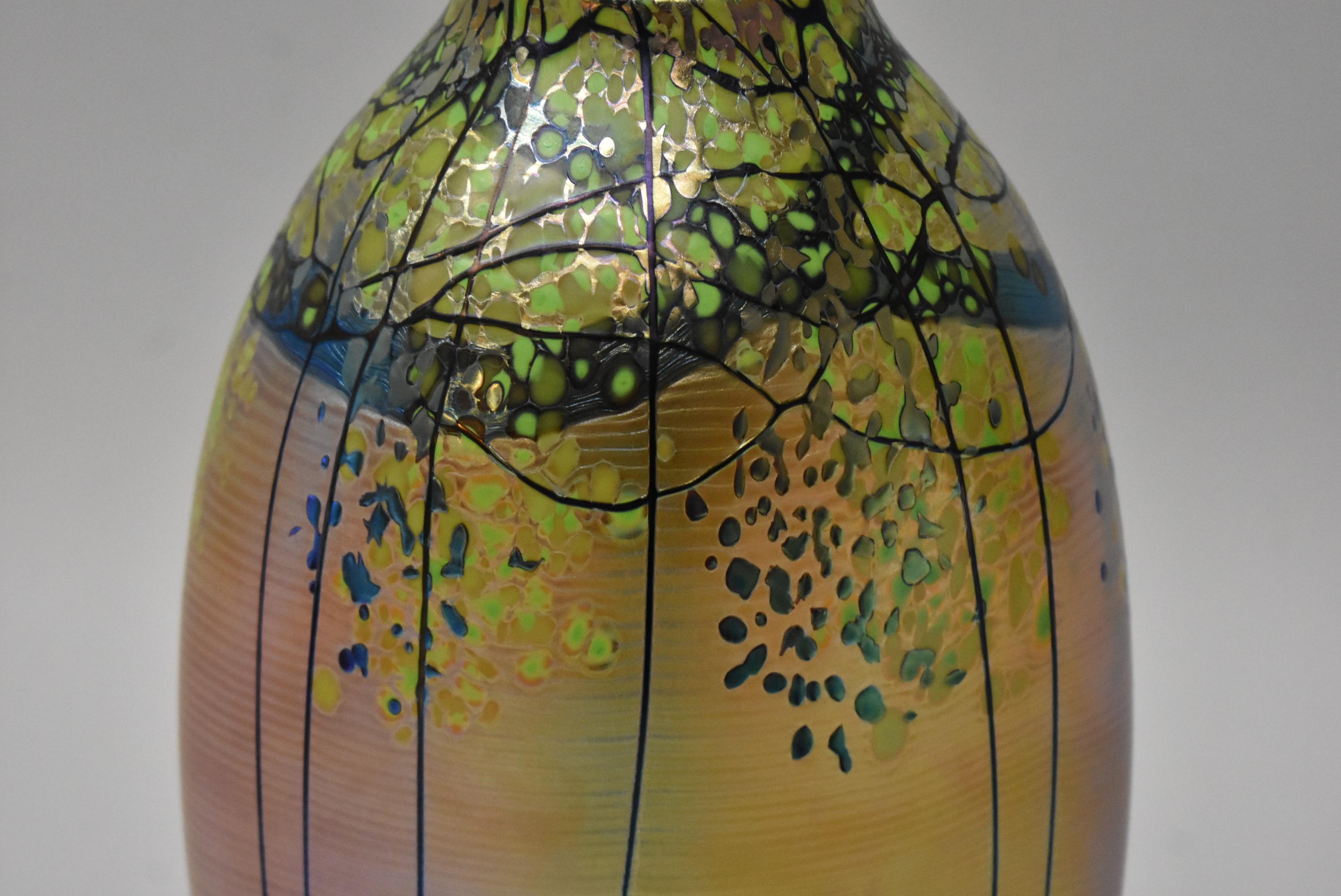 Vaso in vetro Okra di Richard P. Golding 