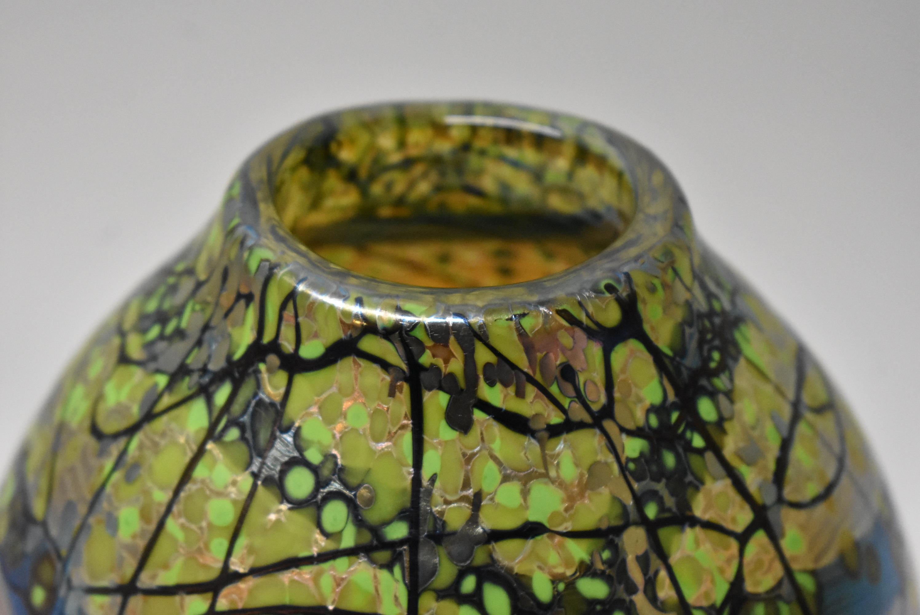 Vetro artistico Vaso in vetro Okra di Richard P. Golding 