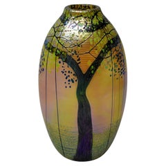 Jarrón de cristal Okra de Richard P. Golding "Golden Wood II", 2006