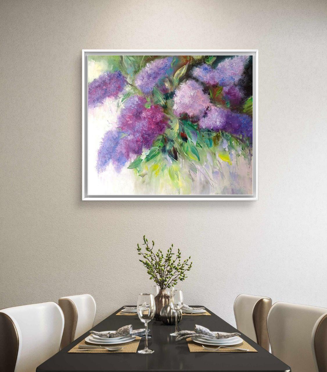 Flieder. Florales Originalgemälde (Impressionismus), Painting, von Oksana