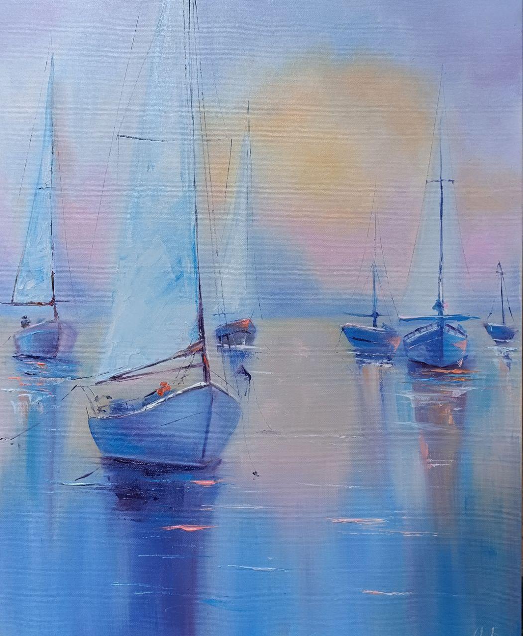 Yates. pintura al óleo en venta 2