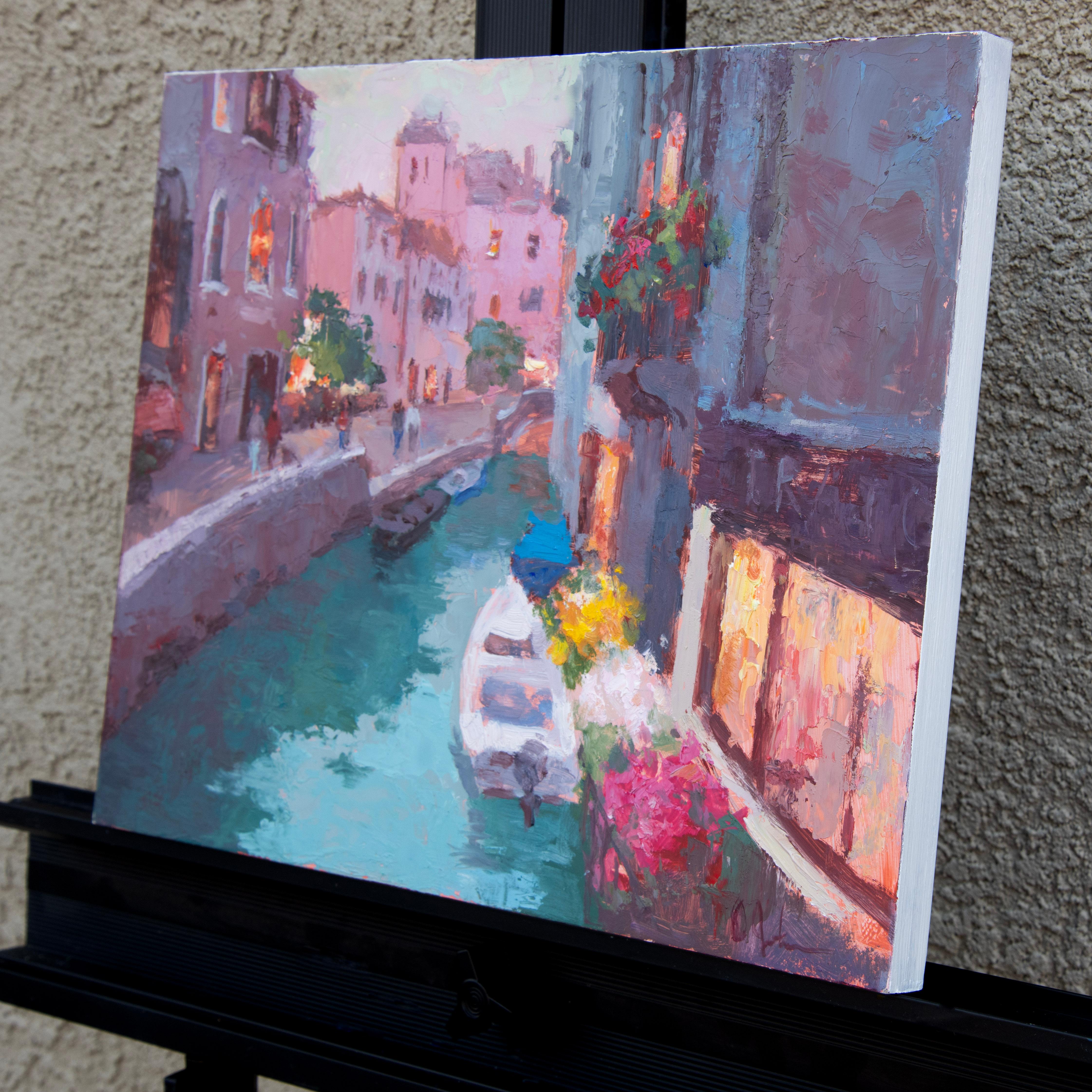 Atardecer veneciano, Pintura al óleo - Painting de Oksana Johnson